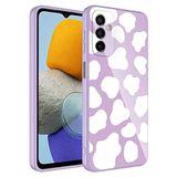 Elfia Samsung Galaxy M23 ile Uyumlu İç Kısım Kadife Kamara Korumalı Desenli Sert Silikon Kılıf, Epoksi No6
