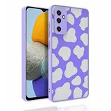 Elfia Samsung Galaxy M23 ile Uyumlu Parlak Desenli Kamera Korumalı Sert Silikon Kılıf, Nora No6
