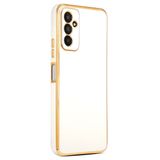 Elfia Samsung Galaxy M23 ile Uyumlu Silikon Mat Pastel Renkli Kamera Korumalı Kılıf, Bark Beyaz