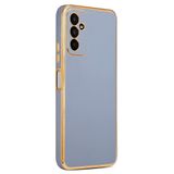 Elfia Samsung Galaxy M23 ile Uyumlu Silikon Mat Pastel Renkli Kamera Korumalı Kılıf, Bark Mavi