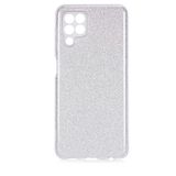 Elfia Samsung Galaxy M32 ile Uyumlu Silikon Parlak Simli İnce Kılıf, Gri