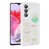 Elfia Samsung Galaxy M34 5G ile Uyumlu Figürlü Kamera Korumalı Silikon Kılıf, Beyaz