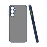 Elfia Samsung Galaxy M34 5G ile Uyumlu Silikon Kamera Korumalı Renkli Mat Kılıf, Hux Lacivert