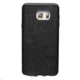 Elfia Samsung Galaxy Note 5 ile Uyumlu Silikon Parlak Simli İnce Kılıf, Siyah
