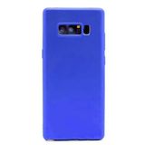 Elfia Samsung Galaxy Note 8 ile Uyumlu Kılıfı Silikon Mat Renkli Parmak İzi Bırakmayan Yumuşak İnce Kapak Prem Saks Mavi