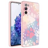 Elfia Samsung Galaxy S20 FE ile Uyumlu İç Kısım Kadife Kamara Korumalı Desenli Sert Silikon Kılıf, Epoksi No4