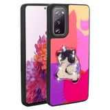 Elfia Samsung Galaxy S20 FE ile Uyumlu Kamera Lens Korumalı Parlak Kabartma Desen Figürlü Silikon Kılıf, Amas Mor