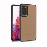 Elfia Samsung Galaxy S20 FE ile Uyumlu Şeffaf Kamera Korumalı Renkli Sert Silikon Kılıf, Siyah