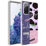 Elfia Samsung Galaxy S20 FE ile Uyumlu Silikon Desenli Darbe Korumalı Airbag Kılıf, Elegans No8