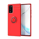 Elfia Samsung Galaxy S20 FE ile Uyumlu Silikon Yüzük Standlı Mıknatıslı Kılıf, Ravel Kırmızı