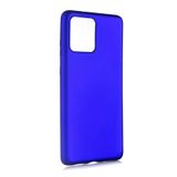 Elfia Samsung Galaxy S20 Ultra ile Uyumlu Kılıfı Silikon Mat Renkli Parmak İzi Bırakmayan Yumuşak İnce Kapak Prem Saks Mavi