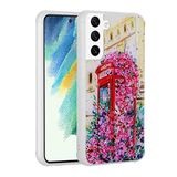 Elfia Samsung Galaxy S21 FE ile Uyumlu Silikon Simli Kamera Korumalı Desenli Kılıf, Popy Kulübe