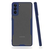 Elfia Samsung Galaxy S21 Plus ile Uyumlu Silikon Kılıf Şeffaf Kamera Lens Korumalı Yumuşak İnce Kapak Parfen Lacivert