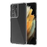 Elfia Samsung Galaxy S21 Ultra ile Uyumlu Şeffaf Silikon AntiShock Darbe Korumalı Kılıf, Şeffaf