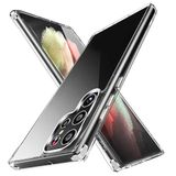 Elfia Samsung Galaxy S22 Ultra ile Uyumlu Şeffaf Kamera Lens Darbe Korumalı İnce Kılıf, Forst Renksiz