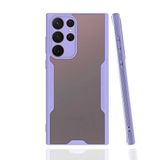 Elfia Samsung Galaxy S22 Ultra ile Uyumlu Silikon Kılıf Şeffaf Kamera Lens Korumalı Yumuşak İnce Kapak Parfen Mor