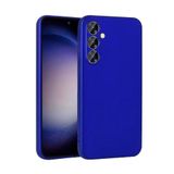 Elfia Samsung Galaxy S23 FE ile Uyumlu Kılıfı Silikon Mat Renkli Parmak İzi Bırakmayan Yumuşak İnce Kapak Prem Saks Mavi