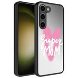 Elfia Samsung Galaxy S23 Plus ile Uyumlu Parlak Desenli Kamera Korumalı Kılıf, Süper Anne