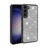 Elfia Samsung Galaxy S23 Plus ile Uyumlu Parlak Taşlı Kamera Korumalı Silikon Kılıf, Ston Siyah