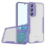 Elfia Samsung Galaxy S23 Plus ile Uyumlu Silikon Kılıf Şeffaf Kamera Lens Korumalı Yumuşak İnce Kapak Parfen Mor