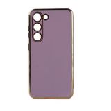 Elfia Samsung Galaxy S23 Plus ile Uyumlu Silikon Mat Pastel Renkli Kamera Korumalı Kılıf, Bark Lila