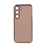 Elfia Samsung Galaxy S23 Plus ile Uyumlu Silikon Mat Pastel Renkli Kamera Korumalı Kılıf, Bark Rose Gold