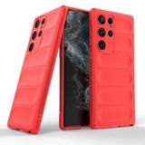 Elfia Samsung Galaxy S23 Ultra ile Uyumlu Kılıf Silikon Yumuşak Kamera Lens Korumalı İçi Kadife Mat Renkli İnce Kapak Etnik Kırmızı