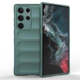 Elfia Samsung Galaxy S23 Ultra ile Uyumlu Kılıf Silikon Yumuşak Kamera Lens Korumalı İçi Kadife Mat Renkli İnce Kapak Etnik Koyu Yeşil