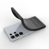 Elfia Samsung Galaxy S23 Ultra ile Uyumlu Kılıf Silikon Yumuşak Kamera Lens Korumalı İçi Kadife Mat Renkli İnce Kapak Etnik Siyah