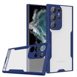 Elfia Samsung Galaxy S23 Ultra ile Uyumlu Silikon Kılıf Şeffaf Kamera Lens Korumalı Yumuşak İnce Kapak Parfen Lacivert