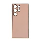 Elfia Samsung Galaxy S23 Ultra ile Uyumlu Silikon Mat Pastel Renkli Kamera Korumalı Kılıf, Bark Rose Gold