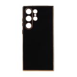 Elfia Samsung Galaxy S23 Ultra ile Uyumlu Silikon Mat Pastel Renkli Kamera Korumalı Kılıf, Bark Siyah