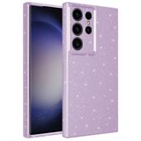 Elfia Samsung Galaxy S23 Ultra ile Uyumlu Silikon Simli Kamera Korumalı Kılıf, Coton Lila