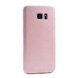 Elfia Samsung Galaxy S6 Edge ile Uyumlu Kılıfı Silikon Mat Renkli Parmak İzi Bırakmayan Yumuşak İnce Kapak Prem Rose Gold