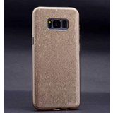 Elfia Samsung Galaxy S8 Plus ile Uyumlu Silikon Parlak Simli İnce Kılıf, Gold