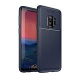 Elfia Samsung Galaxy S9 ile Uyumlu Kılıf Silikon Karbon İnce Esnek Lens Korumalı Tarz Mat Parmak İzi Bırakmayan Kapak Negro Lacivert