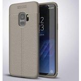 Elfia Samsung Galaxy S9 ile Uyumlu Silikon Deri Gör Auto Focus Kılıf, Gri