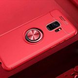 Elfia Samsung Galaxy S9 ile Uyumlu Silikon Yüzük Standlı Mıknatıslı Kılıf, Ravel Kırmızı