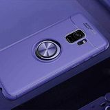 Elfia Samsung Galaxy S9 ile Uyumlu Silikon Yüzük Standlı Mıknatıslı Kılıf, Ravel Mavi