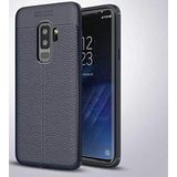 Elfia Samsung Galaxy S9 Plus ile Uyumlu Silikon Deri Gör Auto Focus Kılıf, Lacivert
