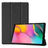 Elfia Samsung Galaxy Tab A SM-T290 T295 T297 ile Uyumlu Kılıf Arkası Şeffaf 2 Farklı Stand Olabilen Sert Silikon İnce Tablet Kılıfı Siyah