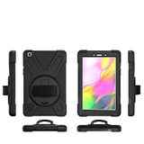 Elfia Samsung Galaxy Tab A SM-T290 T295 T297 ile Uyumlu Kılıf Silikon Ayarlanabilir Standlı Darbe Korumalı Askılı Tank Tablet Kılıfı