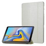 Elfia Samsung Galaxy Tab A SM-T590 T595 T597 ile Uyumlu Kılıf Arkası Şeffaf 2 Farklı Stand Olabilen Sert Silikon İnce Tablet Kılıfı Beyaz