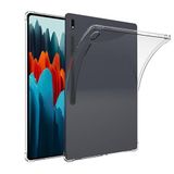 Elfia Samsung Galaxy Tab S8 Plus SM-X800 X806 ile Uyumlu Kılıf Şeffaf Silikon Darbe ve Kamera Lens Korumalı Anti-Shock İnce Tablet Kılıfı Nitro Renksiz