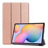 Elfia Samsung Galaxy Tab S9 FE Plus SM-X610 X616 ile Uyumlu Kılıf Arkası Şeffaf 2 Farklı Stand Olabilen Sert Silikon İnce Tablet Kılıfı Rose Gold
