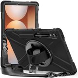 Elfia Samsung Galaxy Tab S9 Plus SM-X810 X816B ile Uyumlu Kılıf Silikon Ayarlanabilir Standlı Darbe Korumalı Askılı Tank Tablet Kılıfı