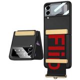 Elfia Samsung Galaxy Z Flip 3 ile Uyumlu Kılıfı Kamera Lens Korumalı Mat Renkli Parmak İzi Bırakmayan Sert Silikon İnce Kapak Kıpta Siyah