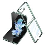 Elfia Samsung Galaxy Z Flip 5 ile Uyumlu Kılıfı Şeffaf Kamera Lens Korumalı Sert İnce Kapak Kıpta Koyu Yeşil