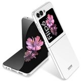 Elfia Samsung Galaxy Z Flip 6 ile Uyumlu Kılıfı Kamera Lens Korumalı Mat Renkli Sert Silikon İnce Kapak Kıpta Gümüş