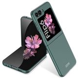 Elfia Samsung Galaxy Z Flip 6 ile Uyumlu Kılıfı Kamera Lens Korumalı Mat Renkli Sert Silikon İnce Kapak Kıpta Koyu Yeşil